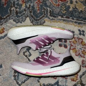 Womens Adidas Ultra Boost Running Shoes. Purple, size 9 and very lightly used!